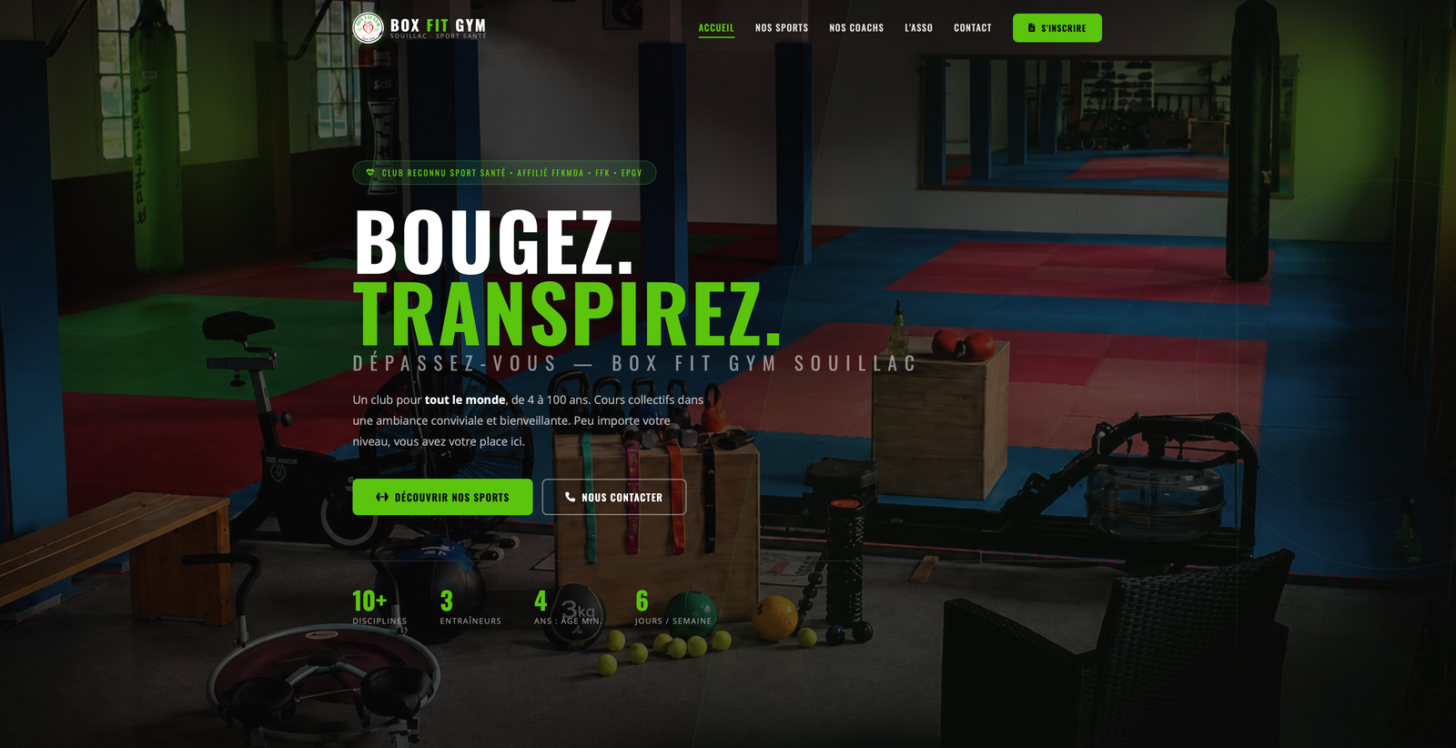 BoxFitGym Souillac — site web